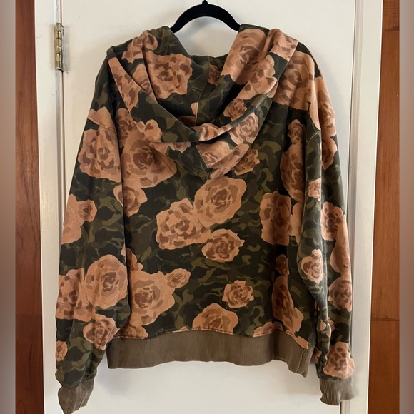 Free People It's A Vibe Printed Hoodie We The Free Floral Earth Combo - Picture 5 of 7